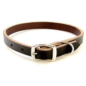 Circle T Latigo Leather Town Collar - 12" Long x 3/8" Wide