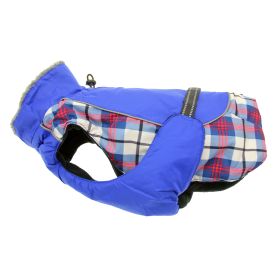 Alpine All-Weather Dog Coat -Royal Blue PLaid