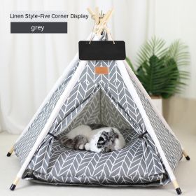 Pet Tent Cat House Removable And Washable Kennel Cat Villa Semi-enclosed Insulation Cat Nest Foldable Cat Tents (Option: Style G-S)