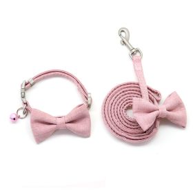 Pet Chest And Back Collar Traction Rope Set (Option: Pink-Collar traction rope-M)