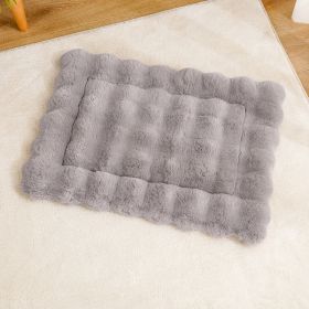 Winter Warm Cat Mat, Sleeping Plush Pet Mat (Option: Dark Grey-S)