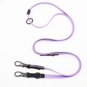 Explosion-proof Dog Chain Multifunctional Chest Strap Hand Holding Rope Necklet Set (Option: Purple-22x190x35mm)