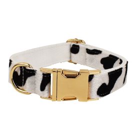 New Cows On White Background Dog Collar Bow Dog Back Suit (Option: Dog Collar-L)