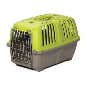 Spree Plastic Pet Carrier (Color: Green)