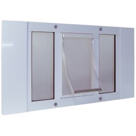 Aluminum Sash Pet Door (Color: White)