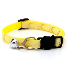 Pet Bronzing Moon XINGX Cat Dog Collar (Option: Yellow-Adjustable 19to32cm)