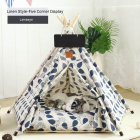 Pet Tent Cat House Removable And Washable Kennel Cat Villa Semi-enclosed Insulation Cat Nest Foldable Cat Tents (Option: Style K-S)