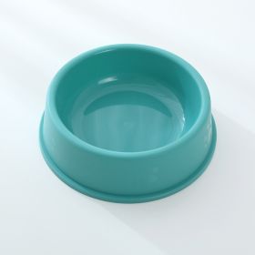 Pet Bowl Plastic Frosted Footprints Dog Cat Feeding Water Bowl Cat Bowl (Option: Small Size-Green)