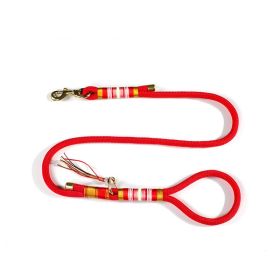 Dog Hand Holding Rope Anti Breaking Loose Collar (Option: Sling Cinnabar Red-Small Size)