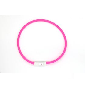 Fashion Led Pet Collar Dog (Option: Pink Monochrome)