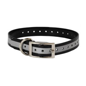 Reflective Collar Strap 1" (Color: Black)