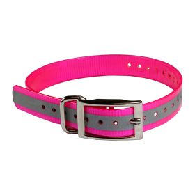 Reflective Collar Strap 1" (Color: Pink)