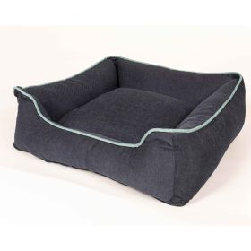 Repelz-It Upholstery Chenille Lounger Pet Bed (Color: Blue/Grey)