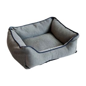 Repelz-It Upholstery Chenille Lounger Pet Bed (Color: Grey/Blue)