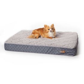 Quilt-Top Superior Orthopedic Pet Bed (Color: Gray)