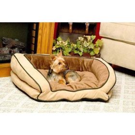 Bolster Couch Pet Bed (Color: Mocha / Tan)