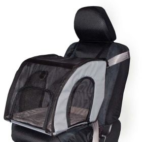 Pet Travel Safety Carrier (Color: Gray)