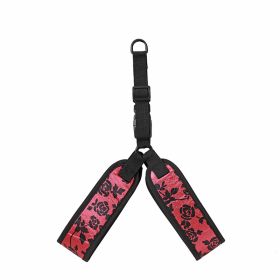 Pet Traction Chest Strap Large, Medium And Small Dogs Hand Holding Rope (Option: Red And Black Flower Patterns-L)