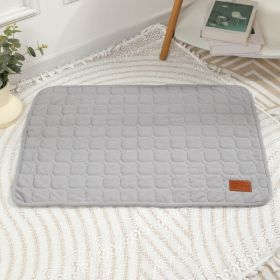 Autumn And Winter Pet Mat Cat For Common Dogs Thick And Comfortable Pet Products (Option: Waffle Pet Pad Gray-40x30cm)