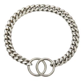 Pet Supplies Stainless Steel Drag Chain Double Ring (Option: Steel-50cm)