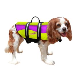 Neoprene Dog Life Jacket (Color: Yellow / Purple)