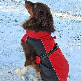 Alpine All-Weather Dog Coat - Red and Black (size: X-Small)