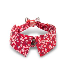 Fashion Personality Dog Collar Bow Tie (Option: Floral Red-XS)