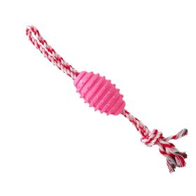 Dog Toys Pet Chew Toy Durable Chewers Toy For Aggressive Dogs With Rope - Indestructible Rope Dog Toys - Best Set For Heavy Duty Chewing And Interacti (Color: Pink)