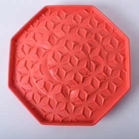 Pet Silica Gel Sucker Lick Mat (Option: Red-Suction Cup)