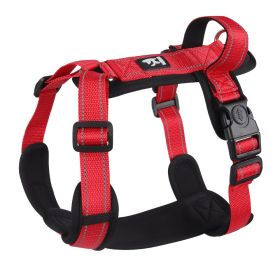 Dog Hand Holding Rope Chest Strap Reflective Vest Explosion-proof Medium Large Dog Pet Traction Dog Leash (Option: Red-S)