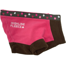 Highline Fleece Coat-Pink and Brown With Polka Dots *LC=Large Chest (size: Size 14)