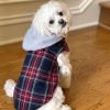 Weekender Dog Sweatshirt Hoodie - Red and Black Plaid Flannel    NEW 2023