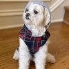 Weekender Dog Sweatshirt Hoodie - Red and Black Plaid Flannel    NEW 2023