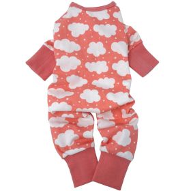 Cuddle Pup Dog Pajamas - Fluffy Clouds - Coral (size: small)