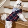 Weekender Dog Sweatshirt Hoodie - Red and Black Plaid Flannel    NEW 2023