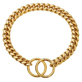 Pet Supplies Stainless Steel Drag Chain Double Ring (Option: Gold-70cm)