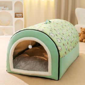 Household Fashion Dog Sleeping Supplies (Option: Green Printed-2XL)