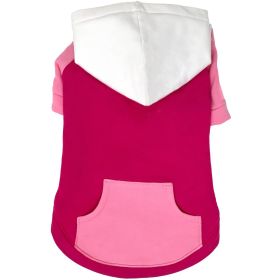 Color-Block Flex Fit Hoodie (Color: Pink on Pink, size: small)