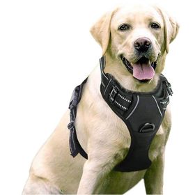 Dog Hand Holding Rope Reflective Vest (Option: Black-L)