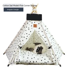 Pet Tent Cat House Removable And Washable Kennel Cat Villa Semi-enclosed Insulation Cat Nest Foldable Cat Tents (Option: Style O-M)