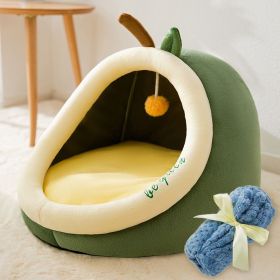 Four Seasons Universal Small Dog Removable And Washable Kennel (Option: Avocado With Blanket-M)