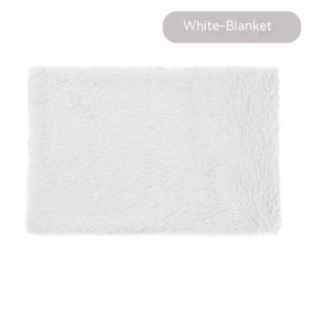 Pet Blanket Dog Bed Cat Winter Thermal Blanket (Option: White Blanket-M)