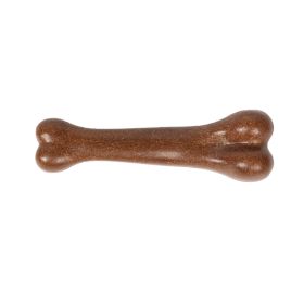 Pet Beef Flavor Simulation Bone Bite-resistant Molar Interactive Reward Molar Toy (Option: Brown-15cm)