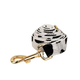 New Cows On White Background Dog Collar Bow Dog Back Suit (Option: Dog Leash-S)