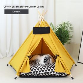 Pet Tent Cat House Removable And Washable Kennel Cat Villa Semi-enclosed Insulation Cat Nest Foldable Cat Tents (Option: Style C-L)