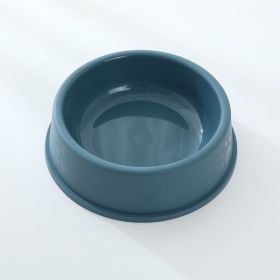 Pet Bowl Plastic Frosted Footprints Dog Cat Feeding Water Bowl Cat Bowl (Option: Large Size-Blue)