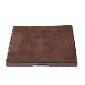 Memory Foam Pet Autumn And Winter Waterproof Gasket (Option: Brown-90X70X10CM)