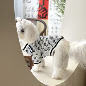 Autumn And Winter Teddy Pet Jacket Zipper Coat (Option: White-M)