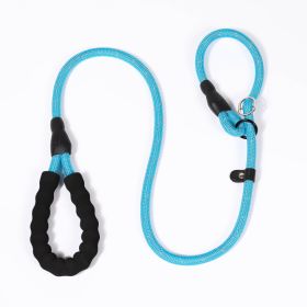 P Chain Pet Hand Holding Rope Reflective Silk Explosion-proof Pet Traction (Option: Blue-M Diameter 10mm-2.0M)