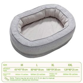 Removable And Washable Medium Large Dog Four Seasons Universal Kennel (Option: Light Gray-XL)